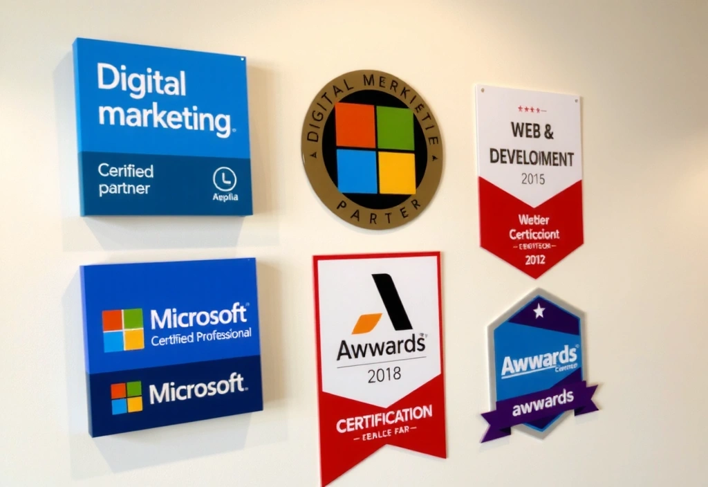 Sbírka digitálních certifikátů a ocenění