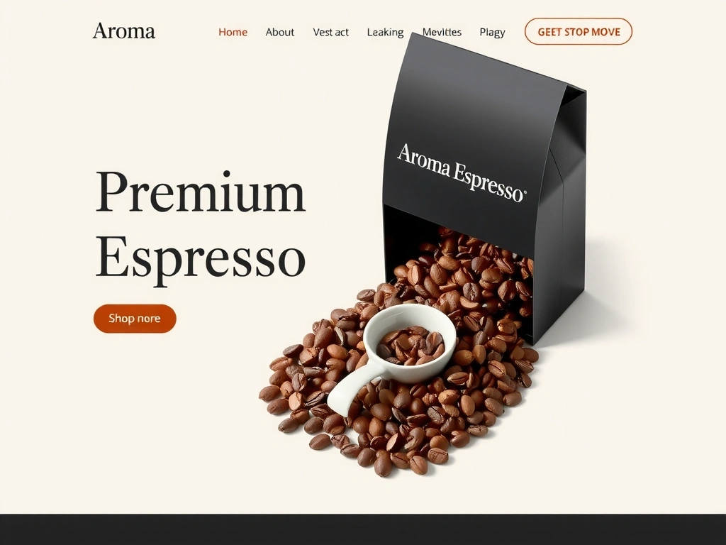 Screenshot e-shopu Aroma Espresso - homepage